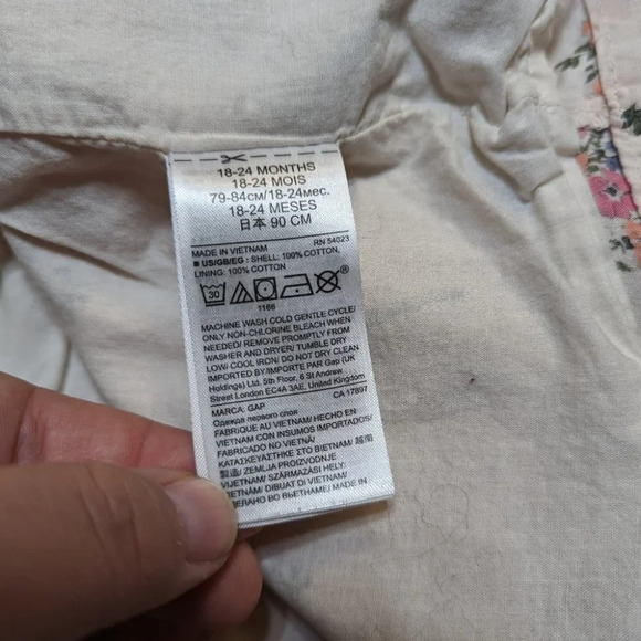 Baby GAP Bambi Disney Baby Girl 18-24 Month Pink Cotton Top - Lined + Frill - Picture 5 of 9